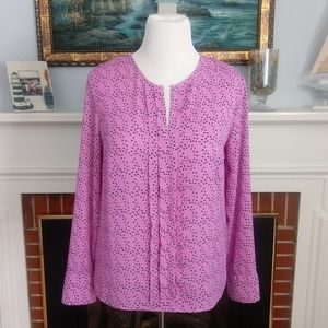 ❇ LIKE NEW! ❇ Banana Republic Factory Pleated Print Long Sleeve Blouse, Size M